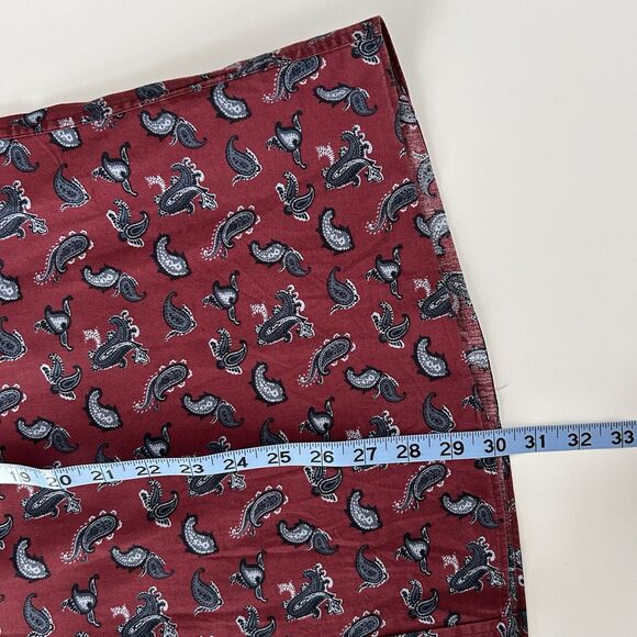 Brooks Brothers Mens XXL Burgundy Red Blue Paisley Regent Cotton Button Down - Picture 7 of 10